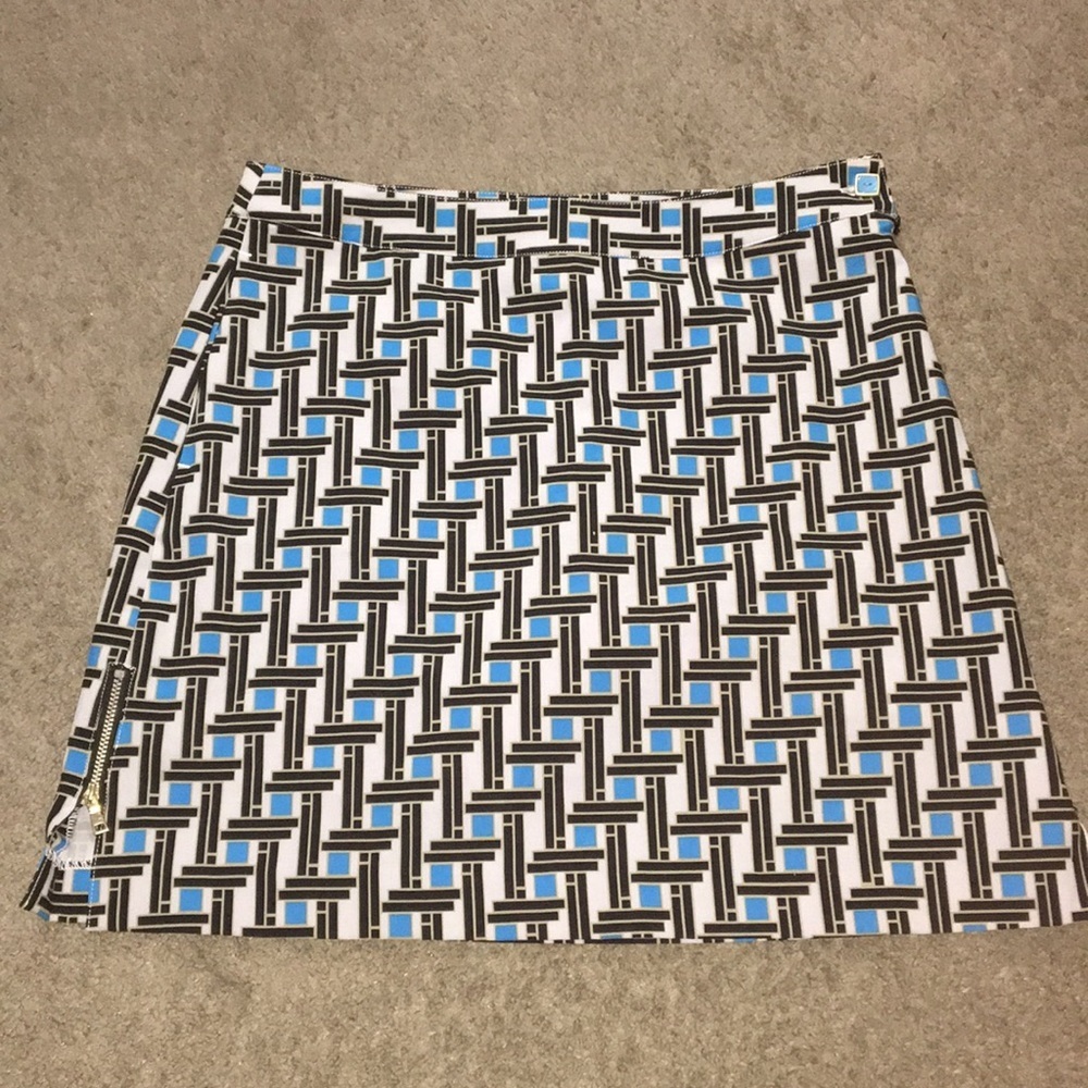 EP Pro Blue & Black Geometric Print Skort